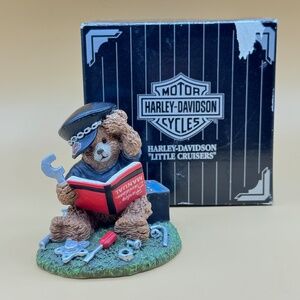Vintage "Mr Fix-It" Harley Davidson Little Cruisers Bear Figurine MIB 1997